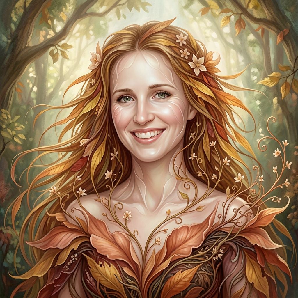 Portrait de dryade automnale, Katia-3